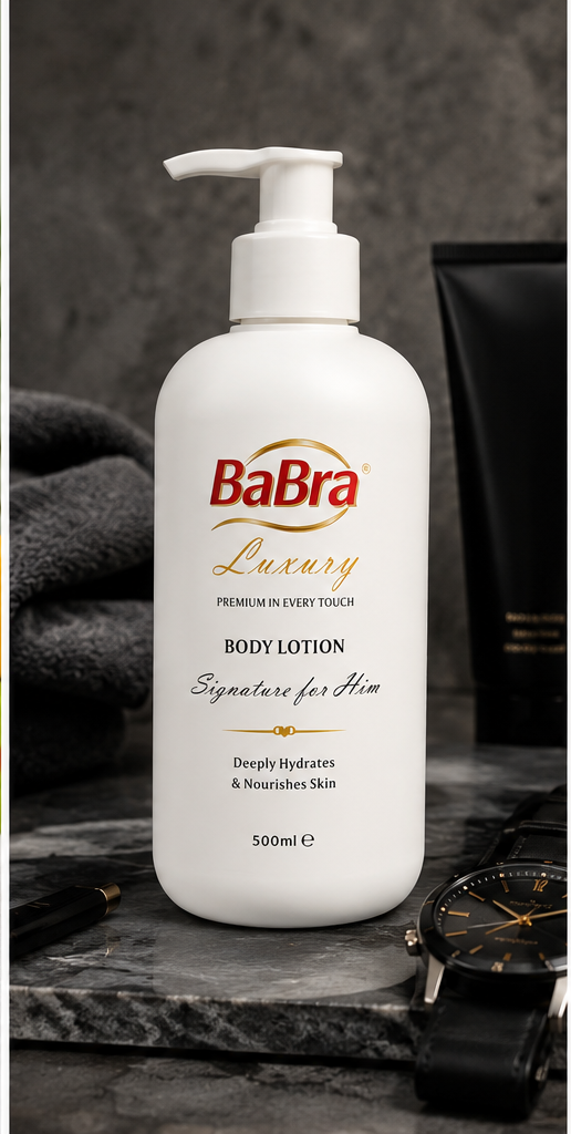 BaBra Lotion for Men 500ml premium body lotion bottle